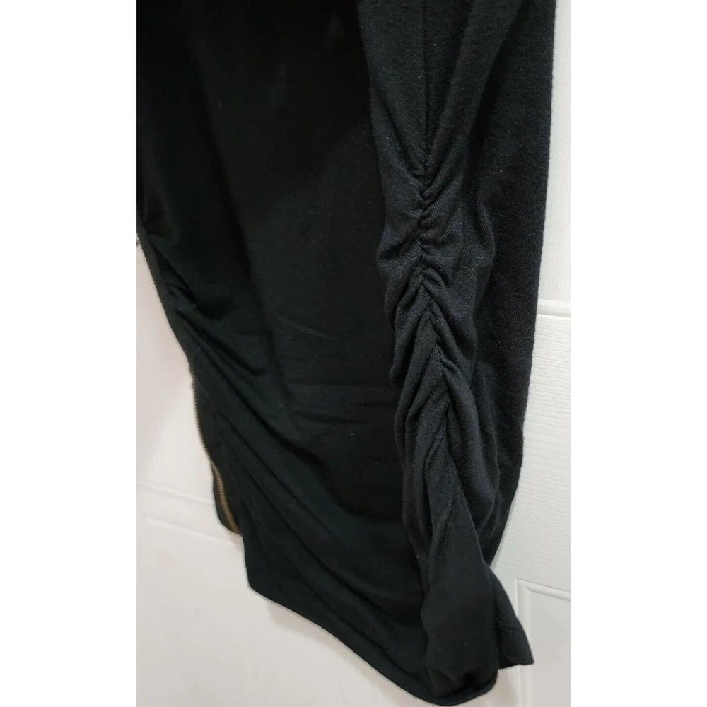 Banana Republic Women’s Sleeveless Snitty Side Zip Ruched Top Black Size Small - Picture 5 of 9